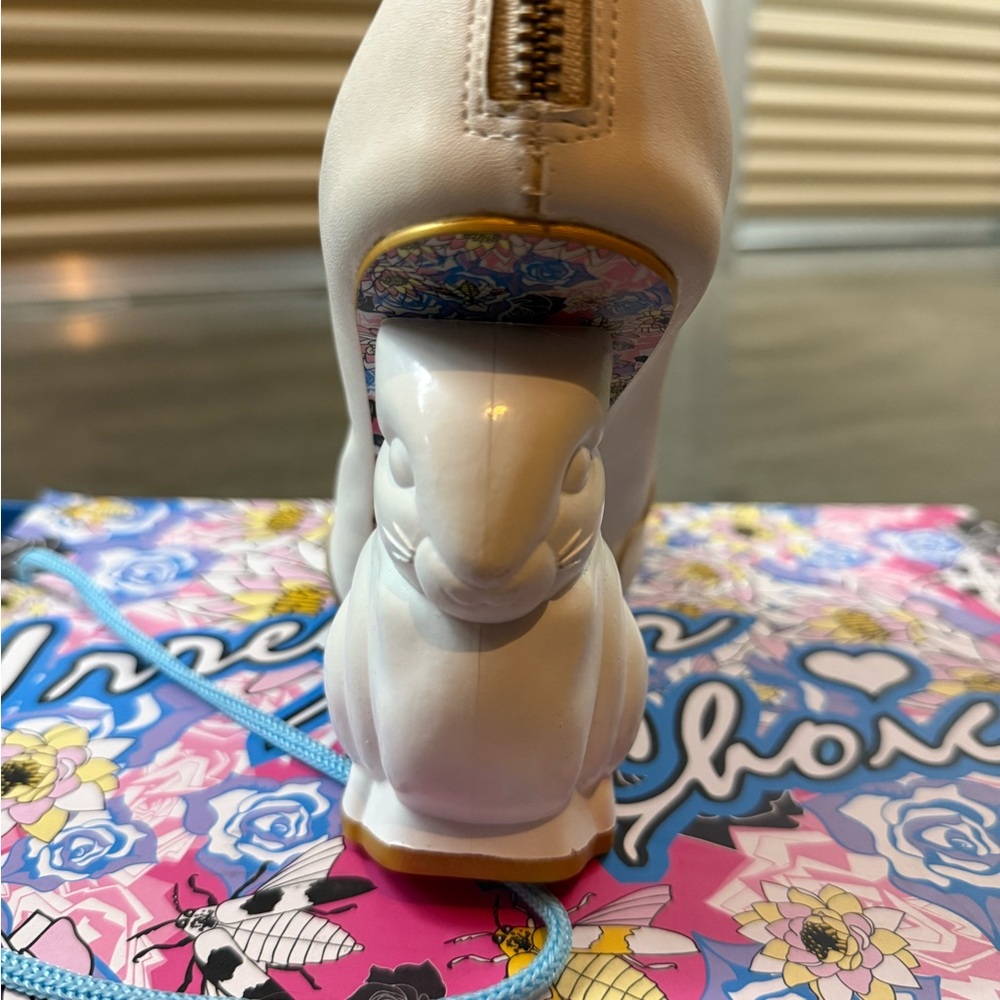 Irregular Choice Cream Heeled Boots - Picture 2 of 6